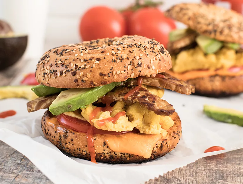 tofurky recipe bagel sandwich LP 3 jpg