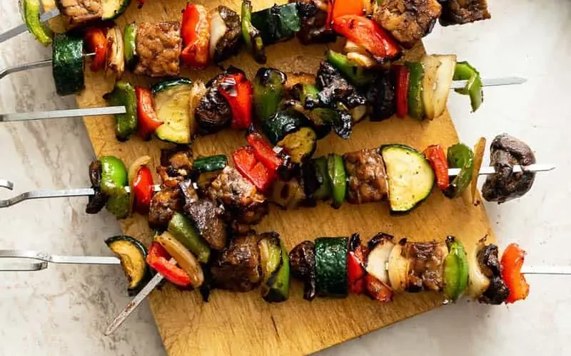 Tempeh and Vegetable Kebabs