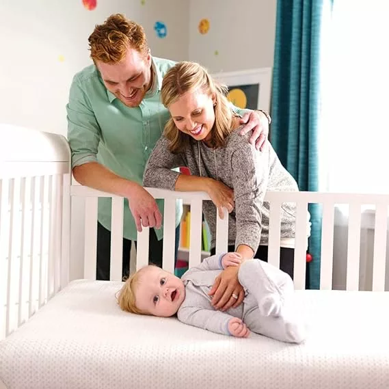 Roll over image to zoom inVIDEOLullaby Earth Breathe Safe 2-Stage Breathable Crib Mattress 