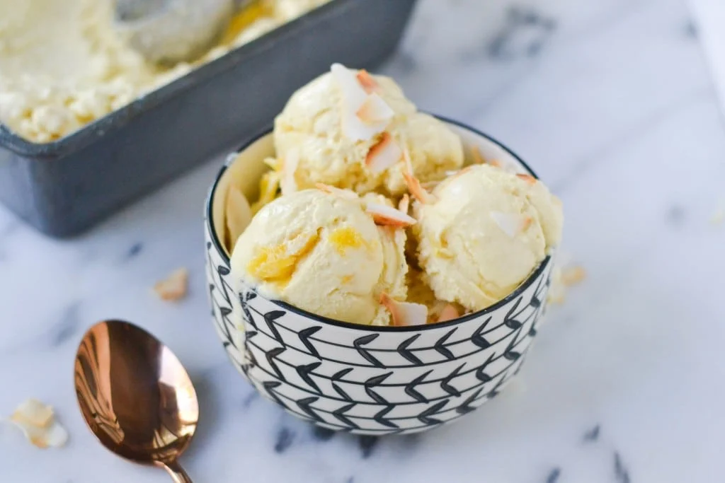 Vegan Pineapple Coconut Ice Cream