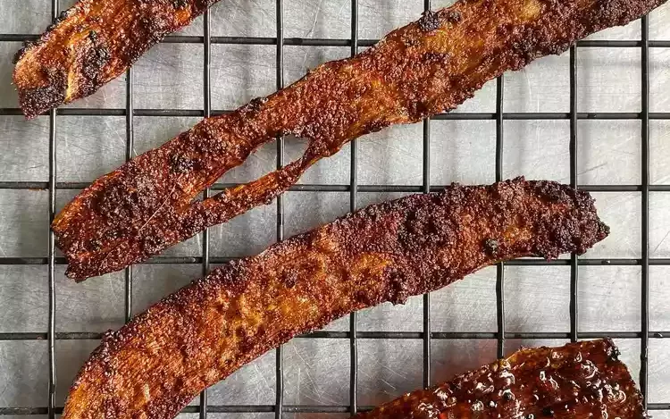 Vegan banana peel bacon recipe