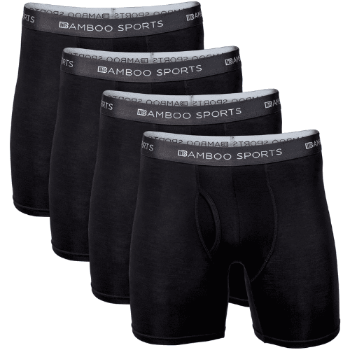 bamboo sports men s underwear medium black men s 4 inseam bamboo boxer briefs 4 pack 4 05 001 01 02