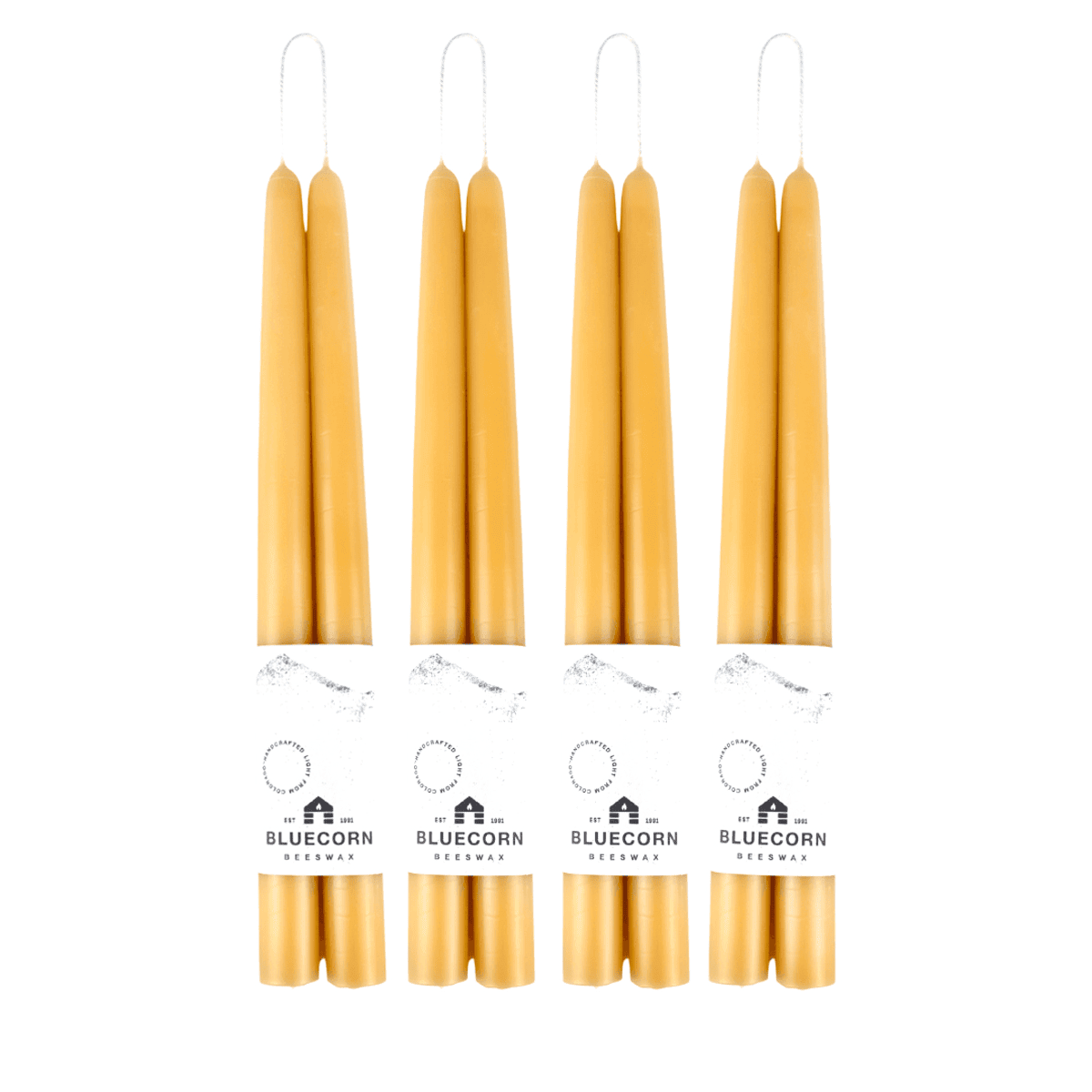 hand dipped beeswax taper candles bulk 4 pair bundle bluecorn candles 1