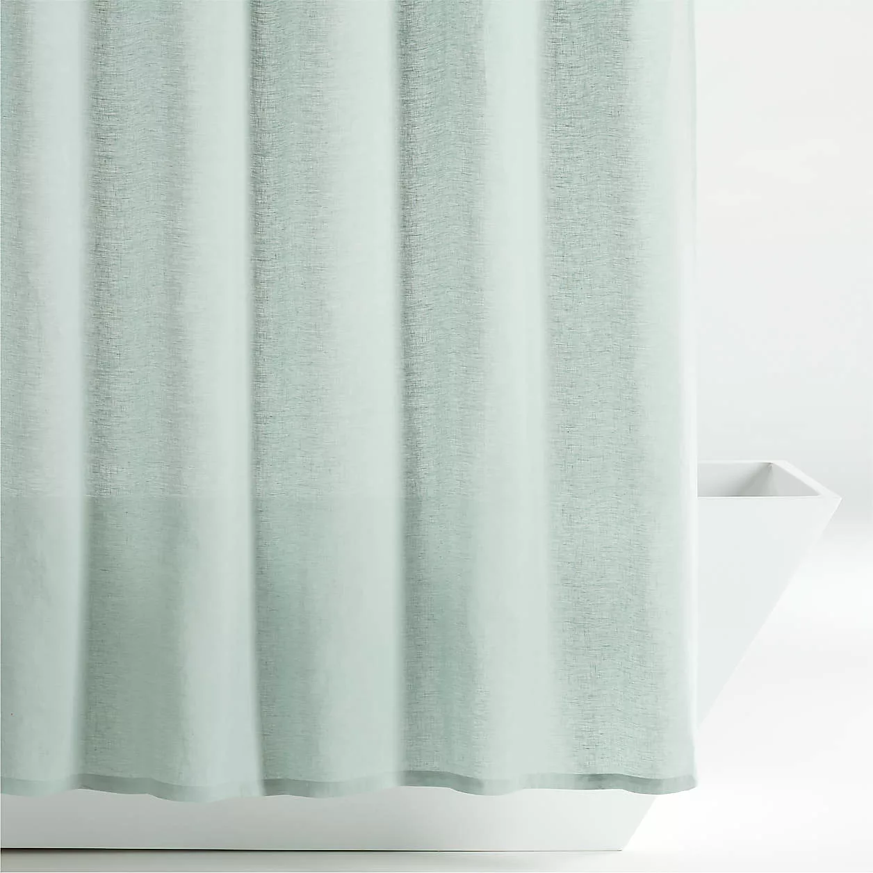 iceberg green linen shower curtain jpg1