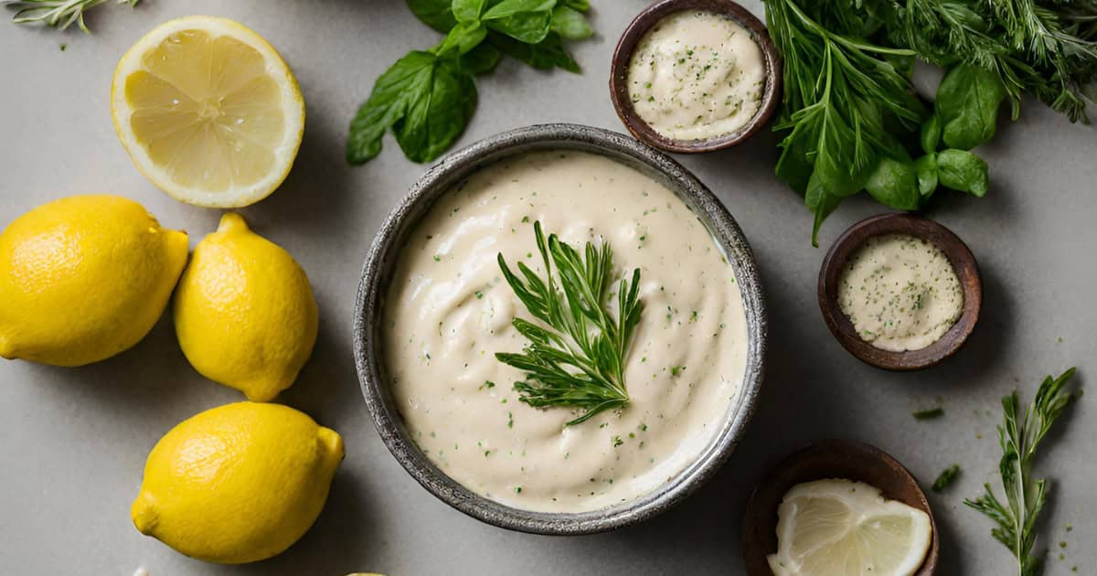 lemon herb tahini cava