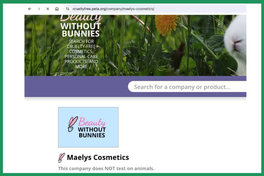 MAELYS Cosmetics Cruelty-Free Certifications 