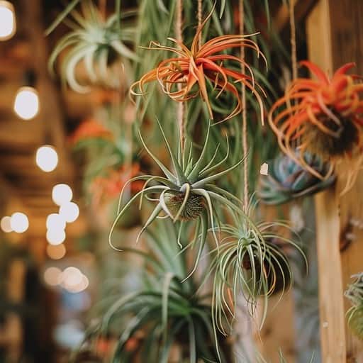 hanging air plants stockcake