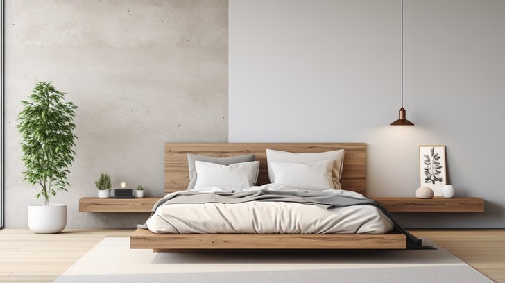 Characteristics of a  Floating Bed Frame