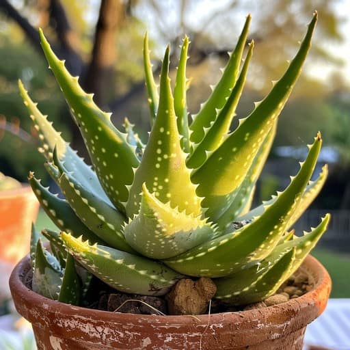 potted aloe vera stockcake