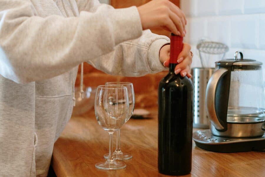 Bottling and Storing of Homemade Non-Alcoholic Wine