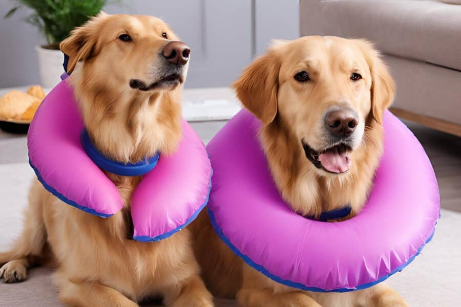 Alternative to Dog Cones - Inflatable Collars