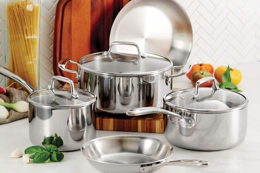 Hestan Nanobond Stainless Steel 10 Piece Cookware Set 3