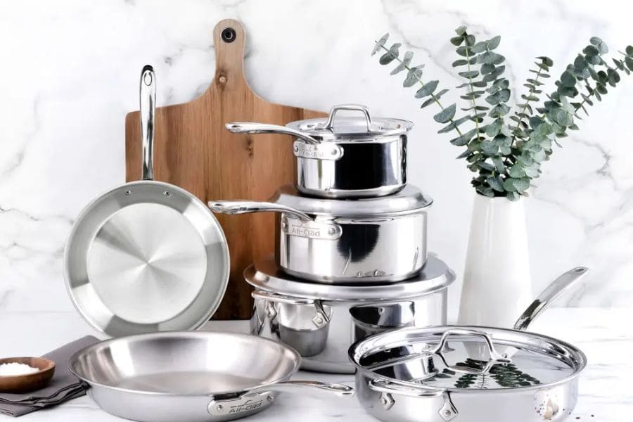 Hestan Nanobond Stainless Steel 10 Piece Cookware Set 4