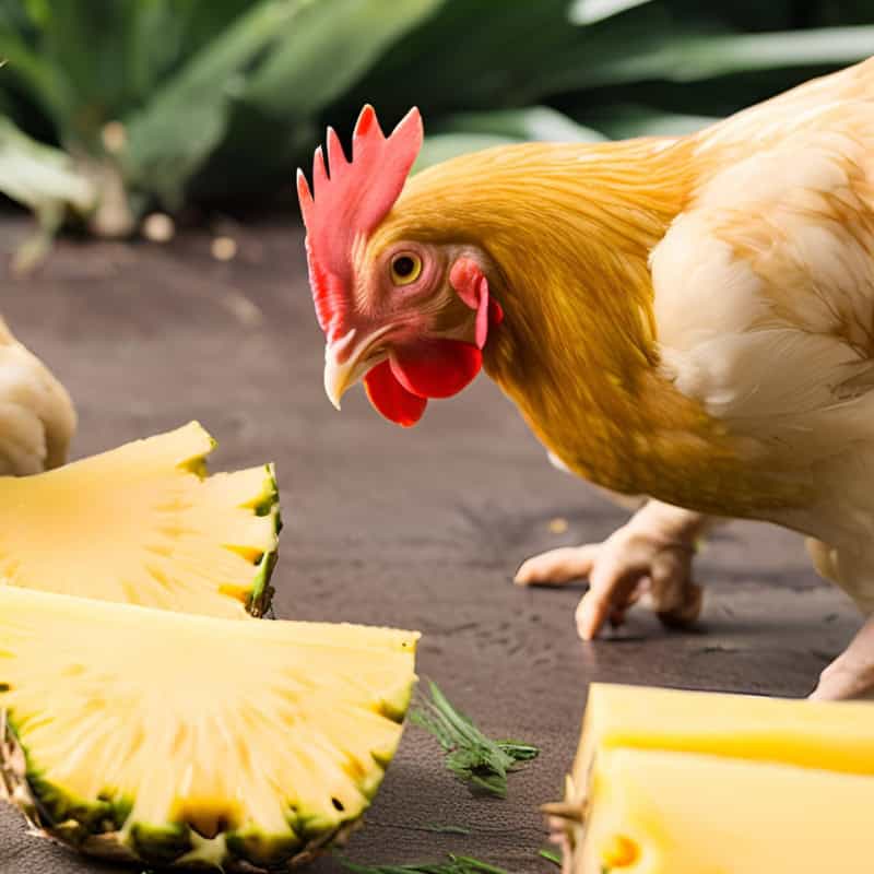 can chickens eat pineapples