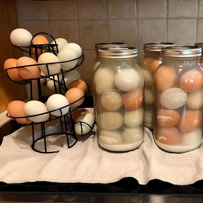 water glass eggs