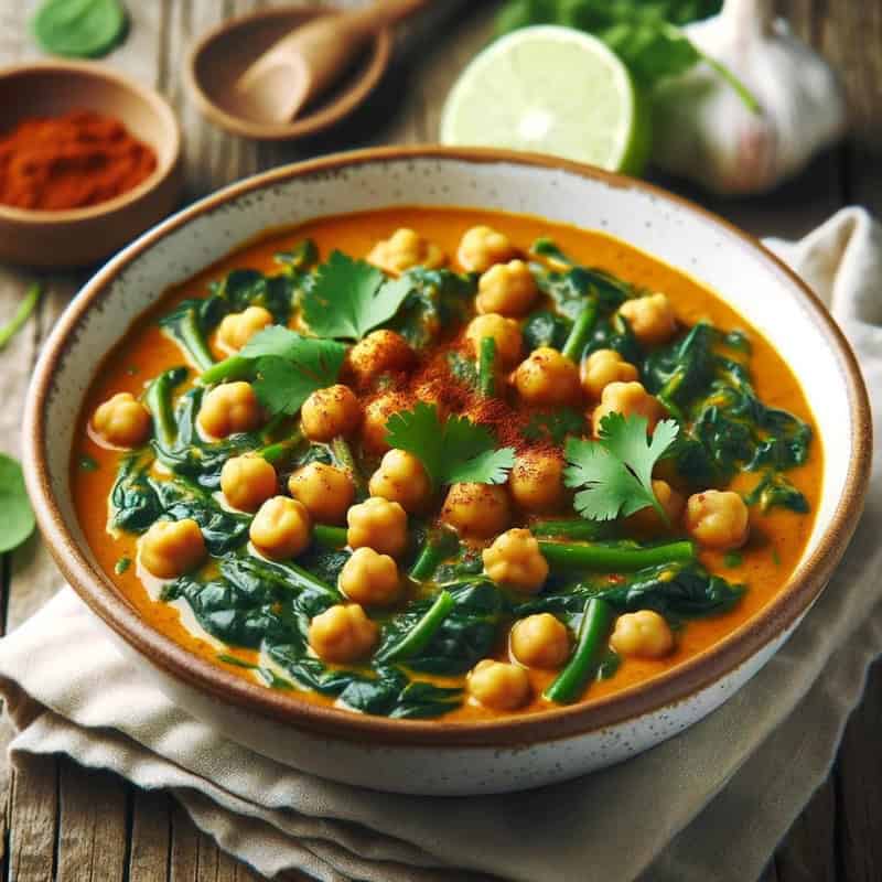 Chickpea and Spinach Curry